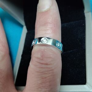 Silver .925  Moissanite Modern Ring